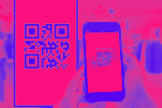 Fake QR Code scams fraud phishing concept